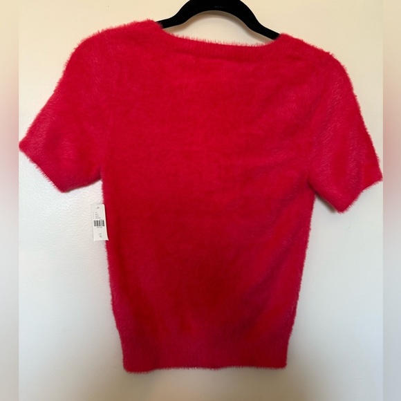 NWT Maeve Rona Eyelash Short Sleeve Sweater Tee in Red Size XS - Picture 3 of 10